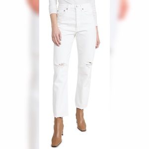 AGOLDE 90'S Mid Rise Loose Fit Jeans in Enamel NWT